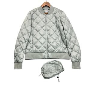 Uniqlo Down Puffer Jacket Womens Sz S / M Gray Ultra Light Packable